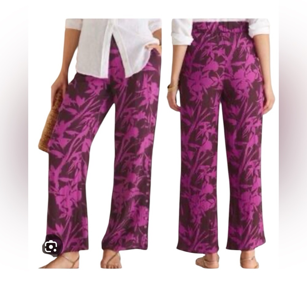 Soft Surroundings Fuchsia and Chocolate Blouse